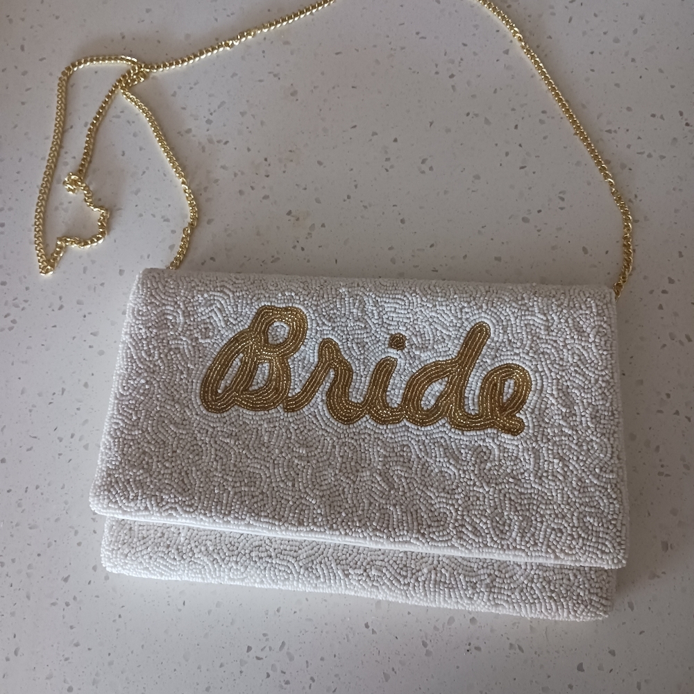 Beaded bride purse
